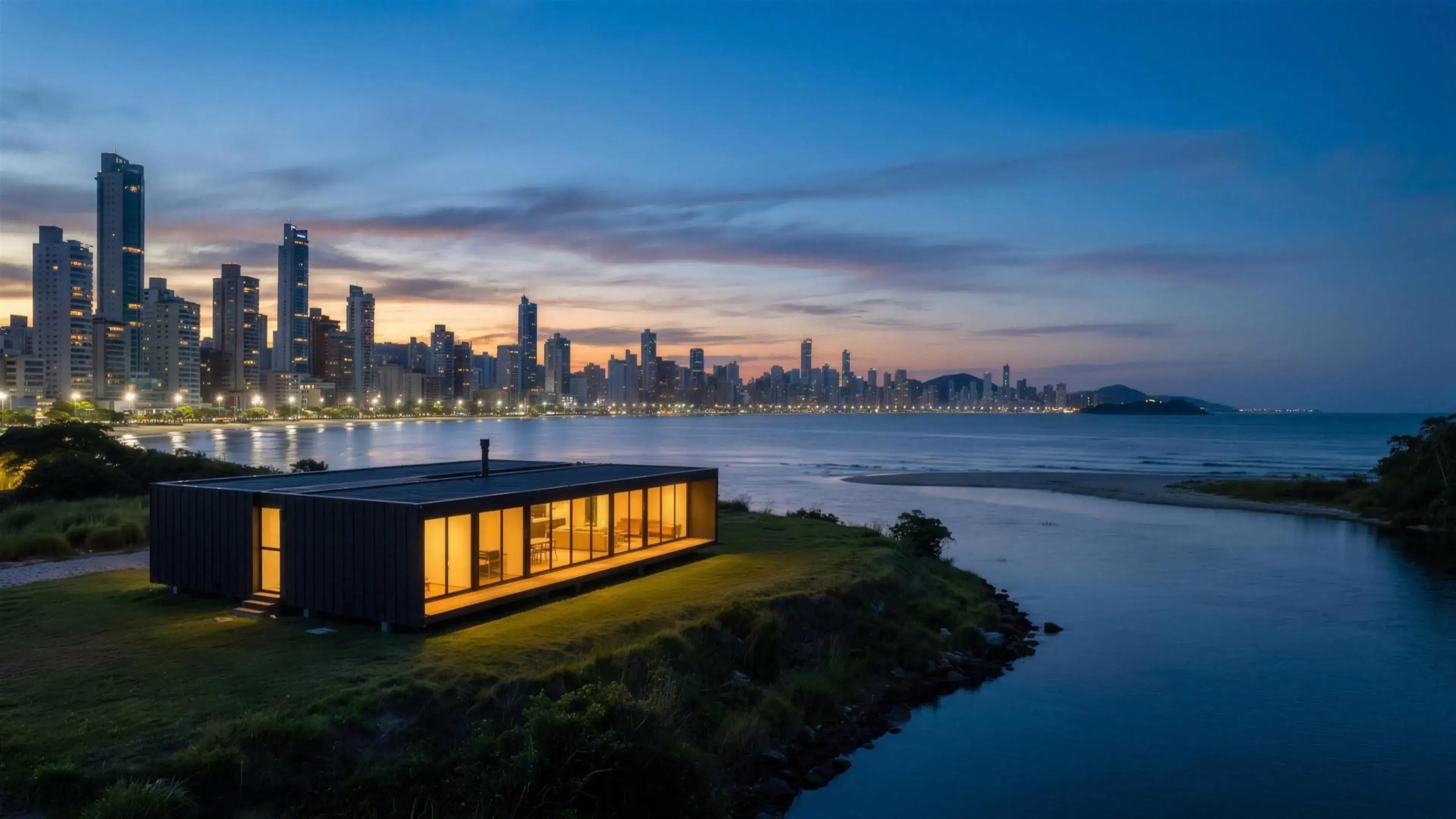 Casa Concept XHD iluminada à noite